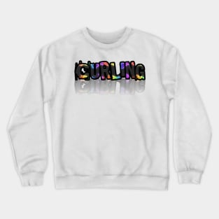 Curling - Lover Abstract Typography Crewneck Sweatshirt